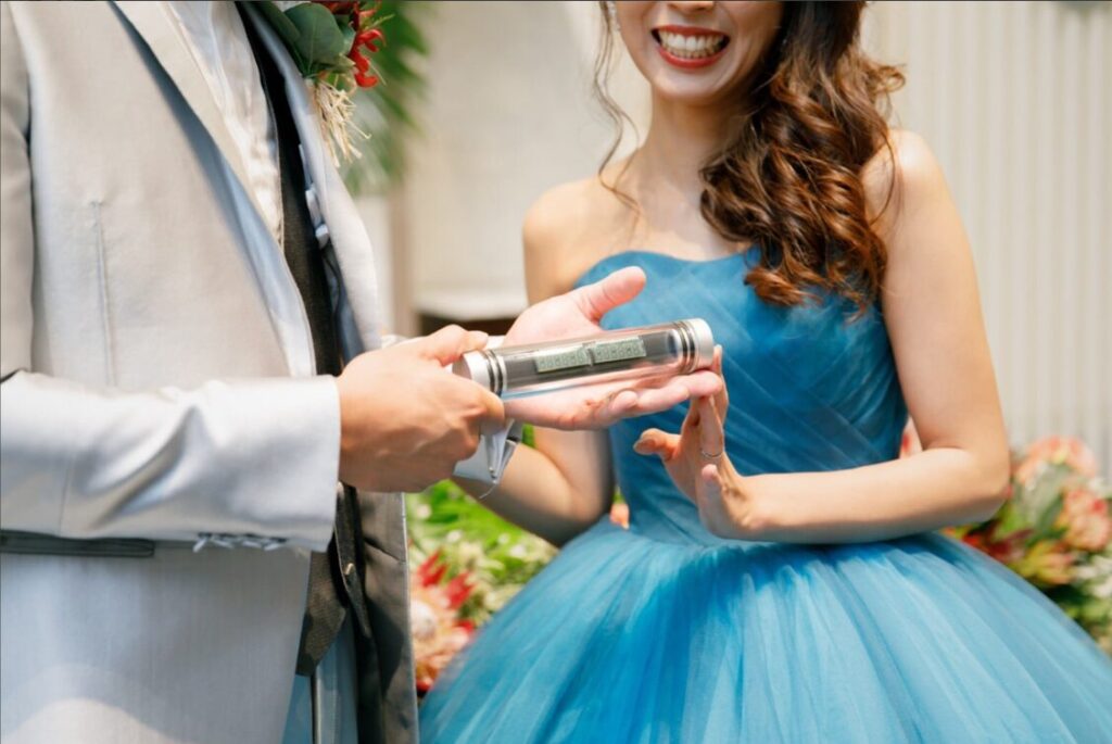 結婚式でエクニスを使っている写真