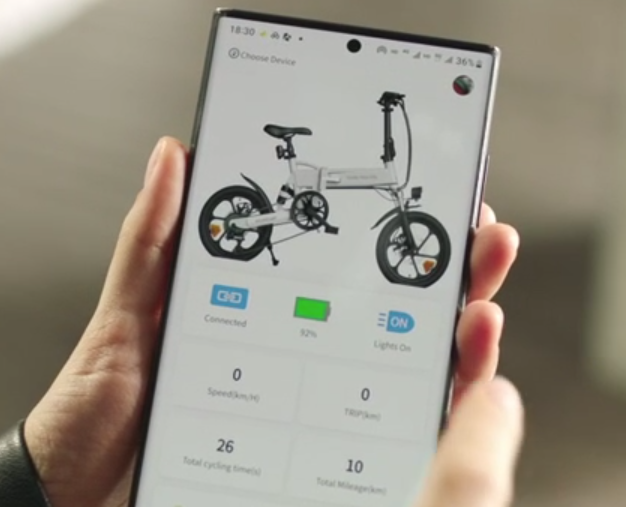 ADOの電動自転車のアプリの写真